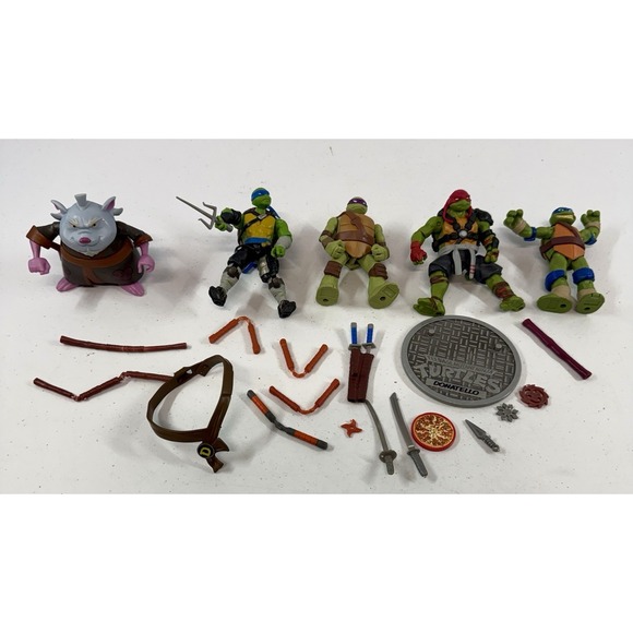 Other - Teenage Mutant Ninja Turtles 5 Figures Lots Of Accessories Splinter Movie